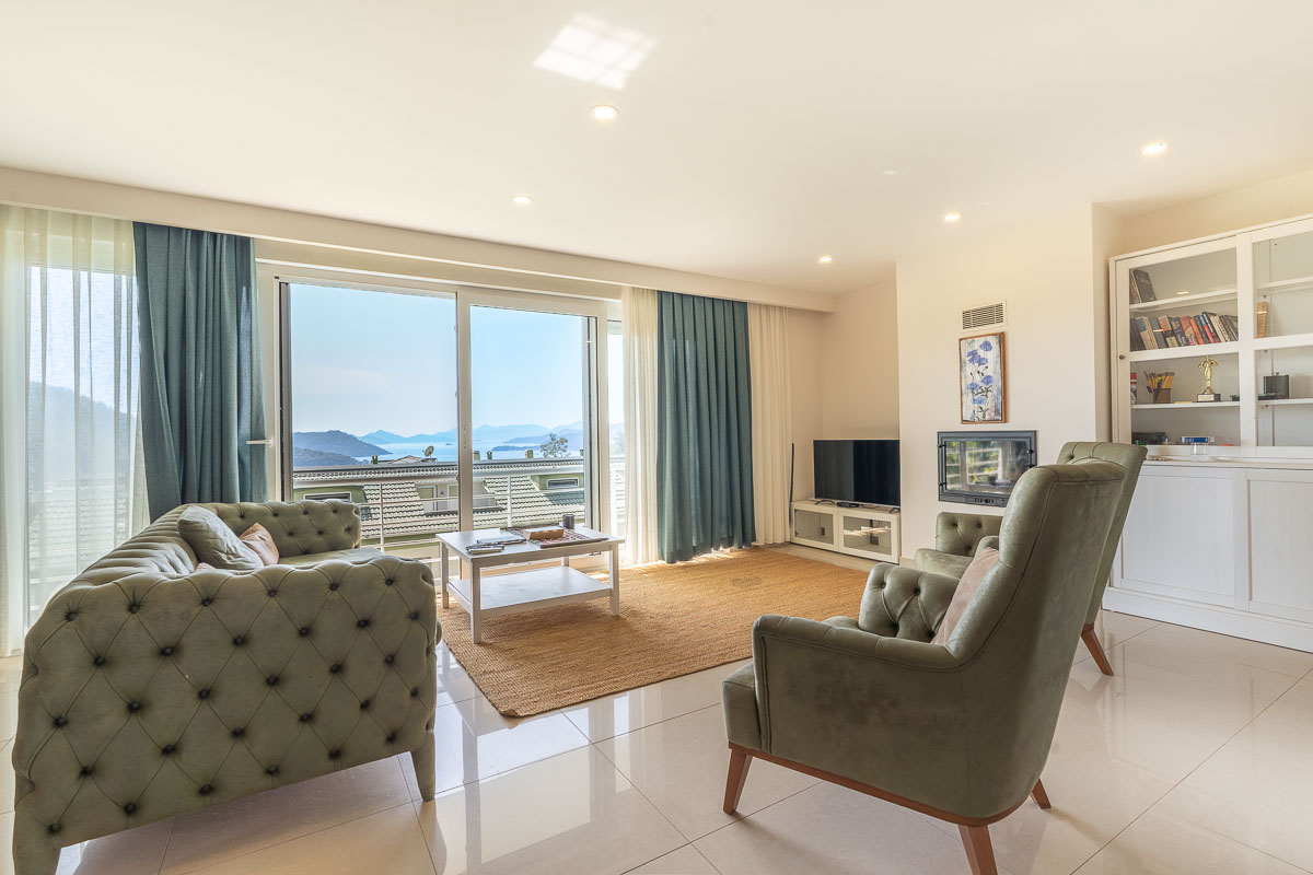 Site İçerisinde Deniz Manzaralı Dubleks